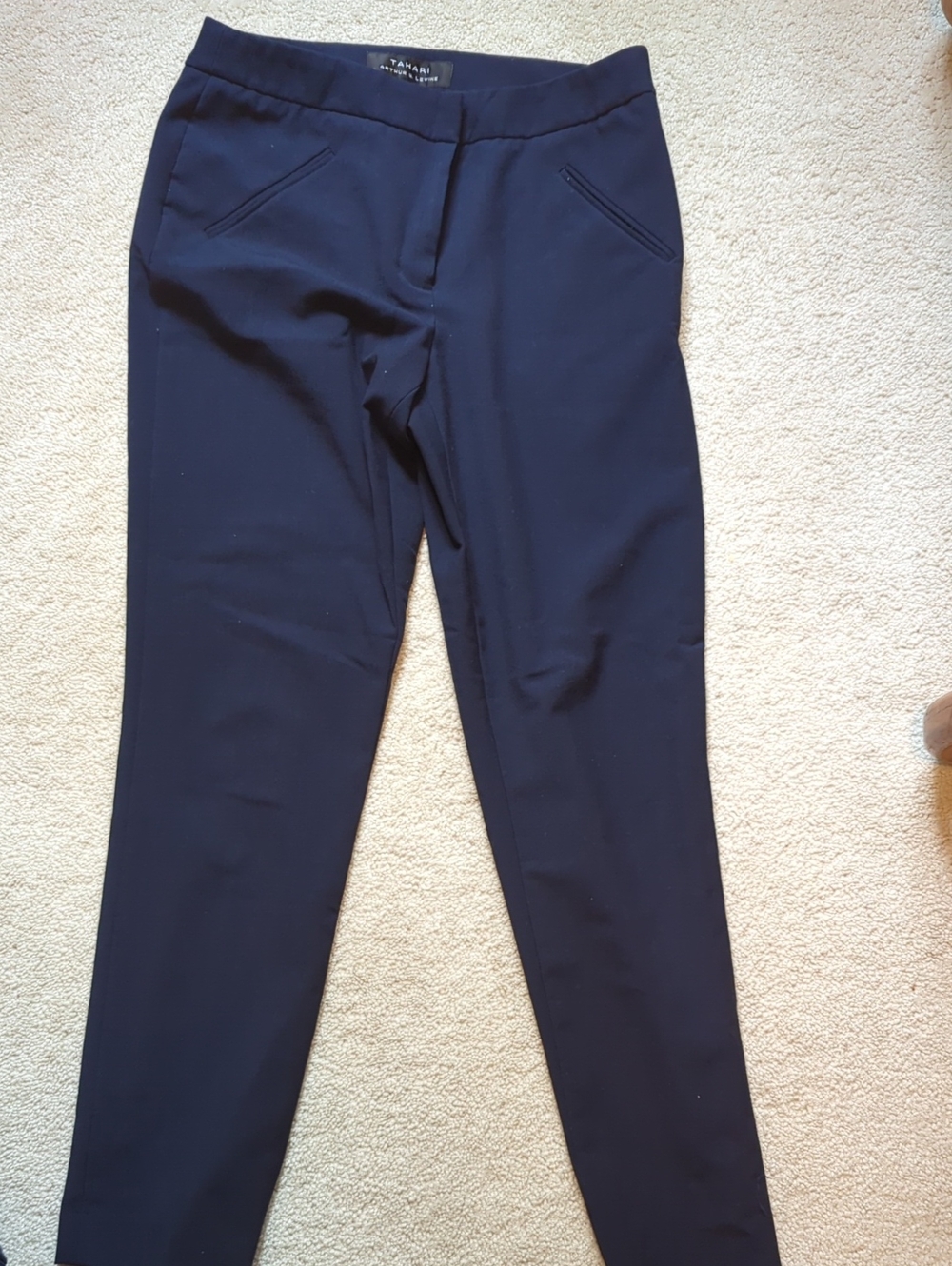 Tahari ASL Dark Navy Work Trousers
